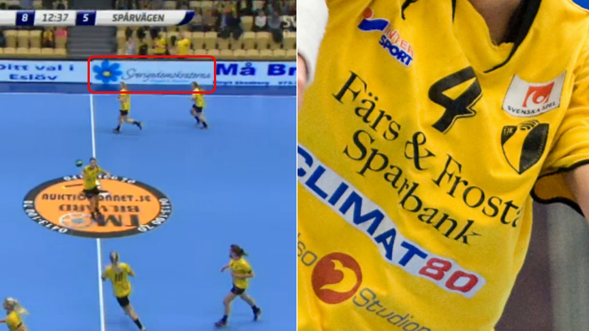Sverigedemokraterna var en sponsor vid Eslövs match.